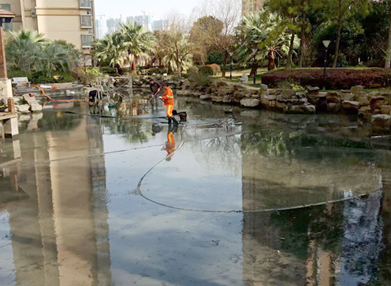 肥东景观池淤泥清理